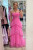 Hot Pink Tulle Spaghetti Straps Tiers Prom Dress
