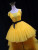 Yellow Tulle Hi Lo Pleats Prom Dress