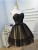 Black Tulle Lace Sweetheart Homecming Dress