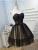 Black Tulle Lace Homecoming Dress