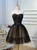 Black Tulle Lace Homecoming Dress