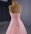 Pink Tulle Strapless Beading Prom Dress