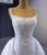 White Mermaid Sequins Spaghetti Straps Wedding Dress Detachable Train