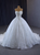 White Ball Gown Sequins Sweetheart Pearls Wedding Dress
