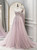 A-Line Pink Tulle Sweetheart Appliques Prom Dress