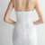 White Sequins Straps Feather Party Dress