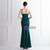 In Stock:Ship in 48 Hours Green Split Feather Party Dress