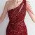 In Stock:Ship in 48 Hours Mermaid Burgundy Sequins Beading Party Dress