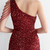 In Stock:Ship in 48 Hours Mermaid Burgundy Sequins Beading Party Dress