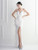 In Stock:Ship in 48 Hours White Sequins Feather Party Dress