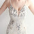 In Stock:Ship in 48 Hours Apricot Silver Sequins Feather Beading Party Dress