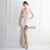 In Stock:Ship in 48 Hours Apricot Silver Sequins Feather Beading Party Dress