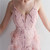 In Stock:Ship in 48 Hours Pink Sequins Feather Beading Party Dress