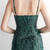 In Stock:Ship in 48 Hours Dark Green Sequins Feather Party Dress