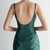 In Stock:Ship in 48 Hours Dark Green Mermaid Sequins Straps Party Dress