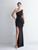 In Stock:Ship in 48 Hours Black One Shoulder Party Dress