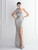 In Stock:Ship in 48 Hours Silver Sequins One Shoulder Pleats Party Dress