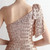 In Stock:Ship in 48 Hours Gold Sequins One Shoulder Pleats Party Dress