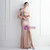 In Stock:Ship in 48 Hours Gold Sequins One Shoulder Pleats Party Dress
