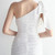 In Stock:Ship in 48 Hours White Sequins One Shoulder Pleats Party Dress