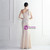 In Stock:Ship in 48 Hours Apricot Sequins One Shoulder Pleats Party Dress