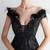 In Stock:Ship in 48 Hours Black Sequins Off the Shoulder Feather Prom Dress