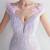 In Stock:Ship in 48 Hours Purple Sequins Off the Shoulder Feather Prom Dress