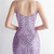 In Stock:Ship in 48 Hours Purple V-neck Straps Sequins Party Dress