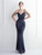 In Stock:Ship in 48 Hours Navy Blue Sequins Beading Backless Party Dress