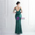 In Stock:Ship in 48 Hours Green Sequins Beading Backless Party Dress