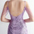 In Stock:Ship in 48 Hours Purple Sequins Beading Backless Party Dress