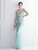 In Stock:Ship in 48 Hours Mint Green Sequins Beading Backless Party Dress