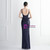 In Stock:Ship in 48 Hours Navy Blue Sequins Backless Party Dress