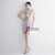 In Stock:Ship in 48 Hours Silver Sequins V-neck Beading Short Party Dress