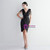 In Stock:Ship in 48 Hours Black Sequins V-neck Beading Short Party Dress