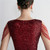 In Stock:Ship in 48 Hours Burgundy Sequins V-neck Beading Short Party Dress