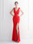 In Stock:Ship in 48 Hours Red V-neck Pleats Party Dress