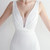 In Stock:Ship in 48 Hours White V-neck Pleats Party Dress