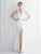 In Stock:Ship in 48 Hours White V-neck Pleats Party Dress