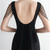 In Stock:Ship in 48 Hours Black Mermaid Backless Beading Party Dress