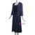 Charming Tea Length Party Gown Navy Blue Mother of the Bride Dresses