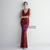 In Stock:Ship in 48 Hours Burgundy Mermaid Sequins Beading Party Dress