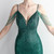 In Stock:Ship in 48 Hours Green Sequins Beading Straps Party Dress