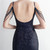 In Stock:Ship in 48 Hours Navy Blue Sequins Beading Straps Party Dress