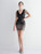 In Stock:Ship in 48 Hours Black Gold V-neck Sequins Beading Party Dress