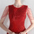 In Stock:Ship in 48 Hours Red Scoop Sequins Beading Party Dress