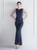 In Stock:Ship in 48 Hours Navy Blue Scoop Sequins Beading Party Dress