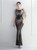 In Stock:Ship in 48 Hours Balck Gold Sequins Beading Sleeveless Party Dress