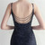 In Stock:Ship in 48 Hours Navy Blue Sequins Beading Short Party Dress