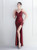 In Stock:Ship in 48 Hours Burgundy Sequins Straps Beading Party Dress